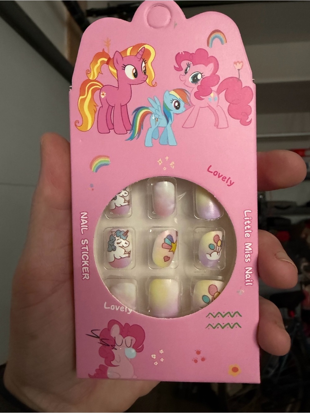 My Little Pony Pink Rainbow Nail Stickers